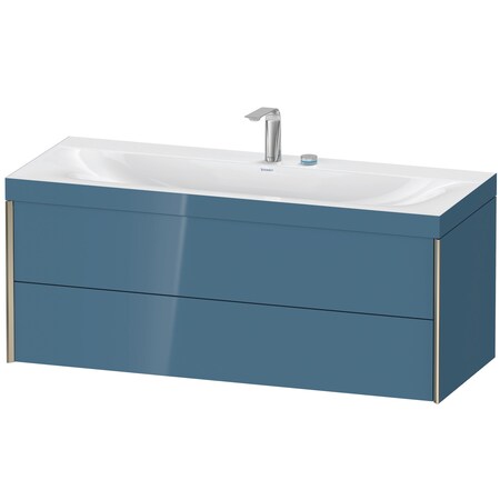 Duravit Xviu C-Bonded Wall-Mounted Vanity Stone Blue High Gloss XV4617EB147C